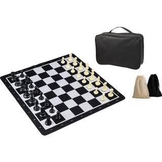 Chess set, rollable, field 55 mm, with plastic pieces and carrying bag (2502)