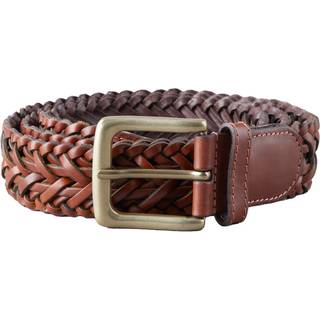 Lakeland Leather Lakeland Leather Tan Brown Howbeck Leather Braided Belt