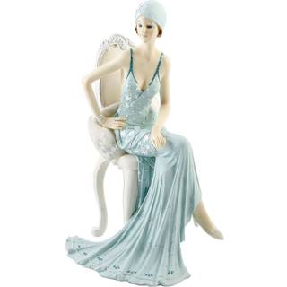 Broadway Belles - Dame i tealfarvet kjole siddende - Widdop