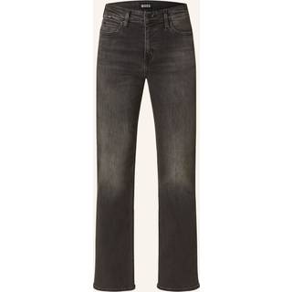 Straight fit jeans i denim med stræk