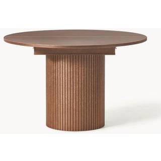 Udtrækkeligt spisebord Filo med rillestruktur, 120 - 160 x 75 cm