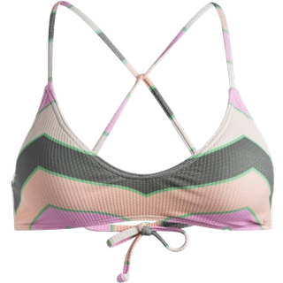Roxy Women's Vista Stripe Strappy Bra Bikinitop Damer størrelse M farve hvid