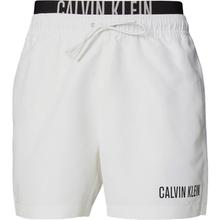 Double Waistband Swim Shorts - Intense Power - White - XXL