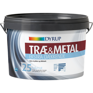 Dyrup træ og metal 25 2,25l ekstra dækkende hvid