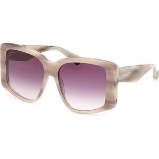 Max Mara Kvinde MM0098 GLIMPSE6 60Z Solbriller Acetat Beige Violet Rund Normal