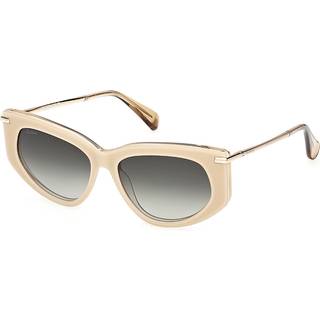Max Mara Kvinde MM0100 BETH 21P Solbriller Acetat Hvid Grøn Rund Normal