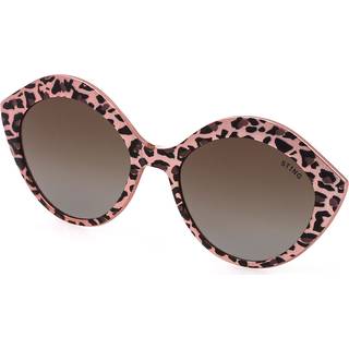 Sting AGSJ684 Clip-On Only Polarized ADAP 48 Solbriller Mænd - Leopard Black Pink Print - 48mm