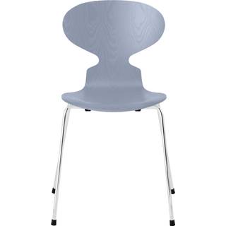 Fritz Hansen - Myren 3101 farvet askefiner stålstel krom dusk blue - Spisebordsstole - Arne Jacobsen - Blå - Metal/Træ