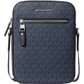 MK Varick Logo Flight Bag - Blue - Michael Kors - ONE SIZE