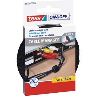 Tesa burretape 55239 velcro 10mmx5m sort