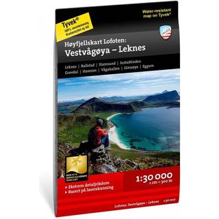 Calazo förlag Høyfjellskart Lofoten: Vestvågøya – Leknes Nocolour, OneSize