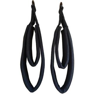Looel 2pcs pilates dobbelt loop stropper f?dder fitness udstyr stropper dobbelt polstret pilates d-ring loops yoga dobbelt sl?jfe stropper h?ndta