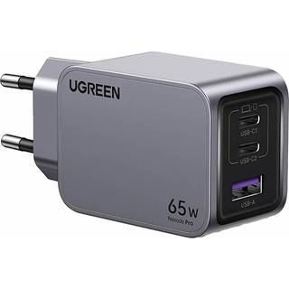 UGREEN Nexode Pro 65W 3-Ports GaN Vægoplader med 100W USB-C Kabel