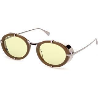 Max Mara Kvinde MM0103 SELMA 96N Solbriller Acetat Grøn Grøn Rund Normal