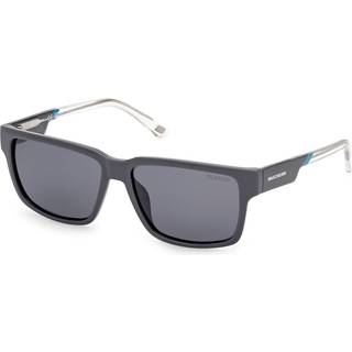 Skechers SE00025 Børn Polarized 20D 55 Solbriller Børn Grå - Shiny Dark Grey - 55mm