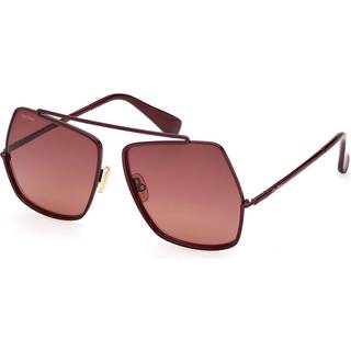 Max Mara Kvinde MM0102 ELSAPETITE 69F Solbriller Metal Bordeaux Brun Pilot Normal