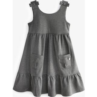 Clarks Clarks Grey Girls Frill Ponte School Pinafore Dress - 9 Yrs