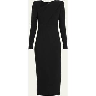 Roland Mouret Wool crÃªpe midi dress - black - XS
