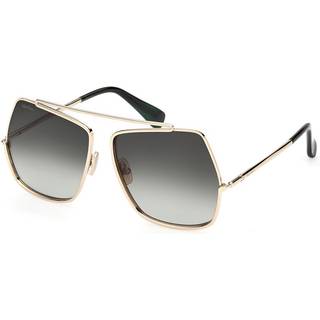 Max Mara Kvinde MM0102 ELSAPETITE 32P Solbriller Metal Guld Grøn Pilot Normal