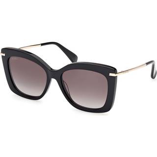 Max Mara Kvinde MM0101 BETH1 01B Solbriller Acetat Sort Røg Sommerfugl Normal