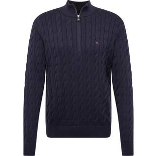 CLASSIC COTTON CABLE ZIP MOCK