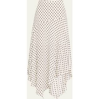 Veronica Beard Rosemary polka-dot silk-blend midi skirt - blue - XXXL