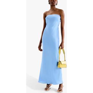 Omnes Omnes Blue Amdra Strapless Bandeau Maxi Dress