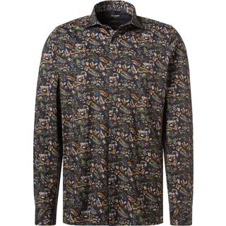 OLYMP Herren Hemd blau gemustert