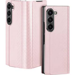 Samsung Galaxy Z Fold6 DUX DUCIS Bril Series Læder Flip Cover - Pink