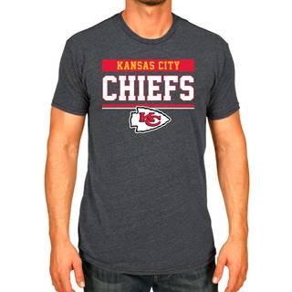 Team Fan Apparel NFL Adult Team Block Tagless T -Shirt - Bomuldsblanding - kul - Perfekt til spildag - Komfort og stil (Kansas City Chiefs - Blac