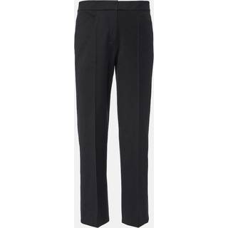'S Max Mara Zemira cotton-blend straight pants - black - XS