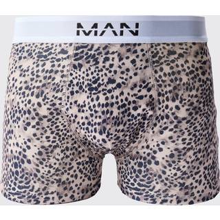 Mens Grey Man Leopard Printed Boxers