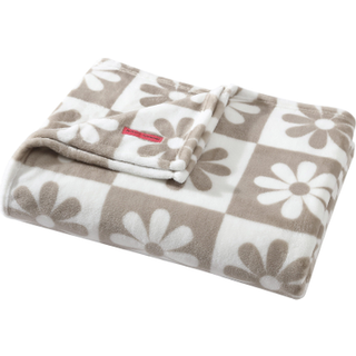 Betsey Johnson - Kast t?ppe Ultra Soft & Cosy Plush Home Decor All Season Bedding (Daisy Check White Oversized Throw)