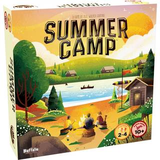 Buffalo Games - Summer Camp - Kompetativt familiespil Night Game - Deck Building Racing Game - Classic Summer Camp Activity - Alder 10 og opefter
