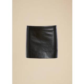 Khaite Jett leather miniskirt - black - M