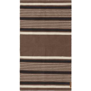 Lexington Striped Organic Cotton Tæppe 70x130 Cm /mørkegråt - Jutemtæpper Økologisk Bomuld Beige - 10008092-2721-RG10