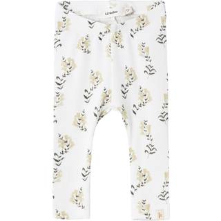 Lil Atelier Coconut Milk Yellow Blomstret Legging