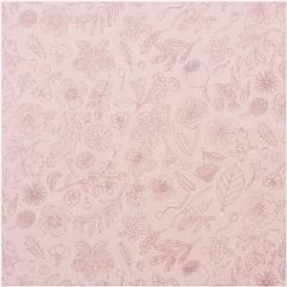 Druckstoff Hygge Blumen rosa-metallic 140cm - Rosa-Metallic