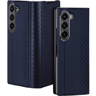 Samsung Galaxy Z Fold6 DUX DUCIS Bril Series Læder Flip Cover - Blå