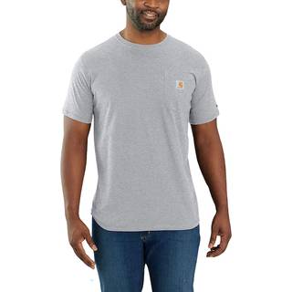 Carhartt Men's Carhartt Force Relaxed Fit Midweight Short-Sleeve Pocket T-Shirt  Heather Grey, M