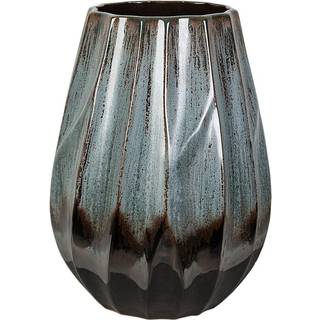Vase Romimex Blå Sort Blå/Sort Keramik 23 x 28 x 23 cm