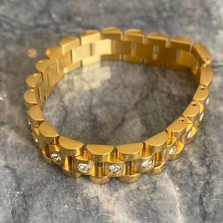 ANNEBRAUNER Kleopatra Zirconia Armbånd 18K Guldbelagt - 16.5 CM