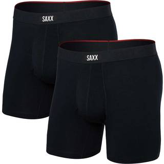 Saxx Vibe Xtra Boxer Brief Fly 2-Pack Syntetisk undertøj Herrer størrelse XL farve sort