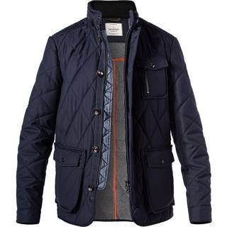 handstich Herren Steppjacke blau unifarben