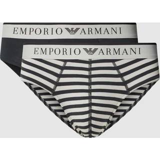 Armani Cotton Stretch Print Briefs 2-pak - Black pattern - Medium