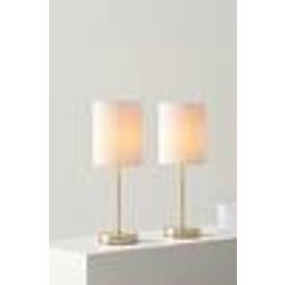 SETH PLISSÉ bordlampe 2-pak - Hvid