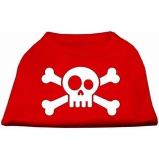 Skull Crossbone Screen Print Shirt Red XXXL