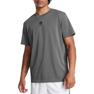 Curry Logo Heavyweight Men's T-Shirt Castlerock / Black S