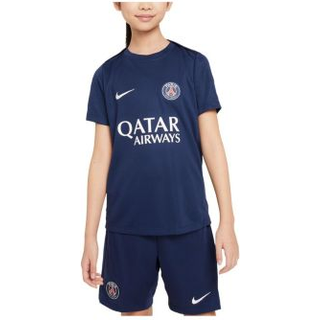 Maskinstrikket Paris Saint-Germain Academy Pro Nike Dri-FIT-fodboldtrøje med korte ærmer til større børn - blå - XL