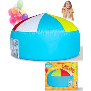 Skywin Air Tent Playhouse for Kids (Multi) - 63 x 40 tommer oppustelige b?rnetelt s?tter op og opbevarer v?k p? f? sekunder (fan ikke inkluderet)